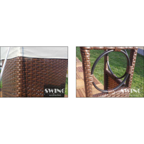 Polyrattan havepavillon 3x4m brun polyrattan havepavilloner og ...