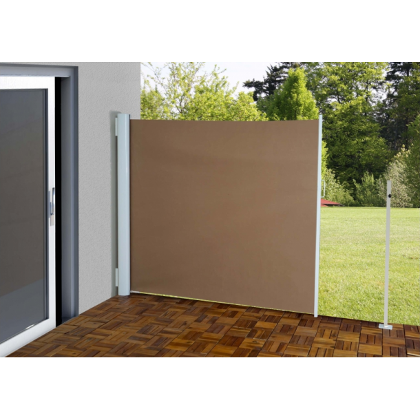 Læskærm 300x180cm brunt læsejl og sidesejl læhegn, læskærme og ... Læhegn til terrasse