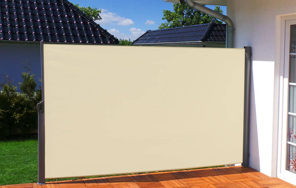 Læskærm 300x180cm creme/beige hvid læsejl og læhegn læhegn ... Læhegn til terrasse